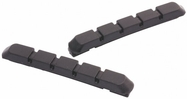 remblokrubbers V-brake 72 x 10 mm zwart 2 stuks