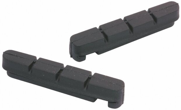 remblokrubbers V-brake 55 x 12 mm zwart 2 stuks