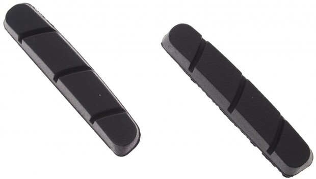 remblokrubbers V-brake 55 x 11,5 mm zwart 2 stuks