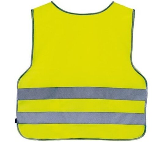 Veiligheidsvest 2 Streep Junior Geel Maat XL