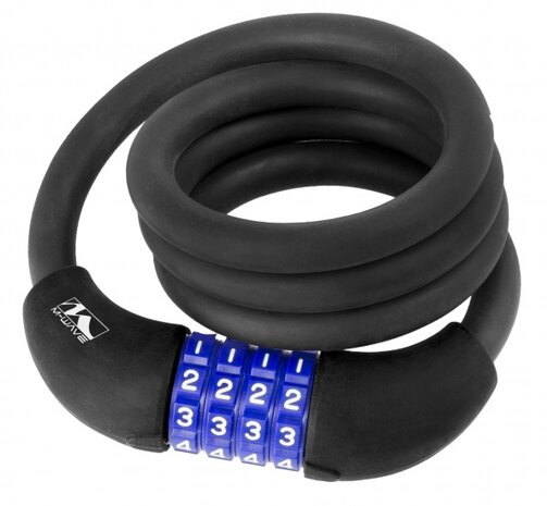 Spiraalslot cijfercombinatie silicone 1000 x 12 mm zwart