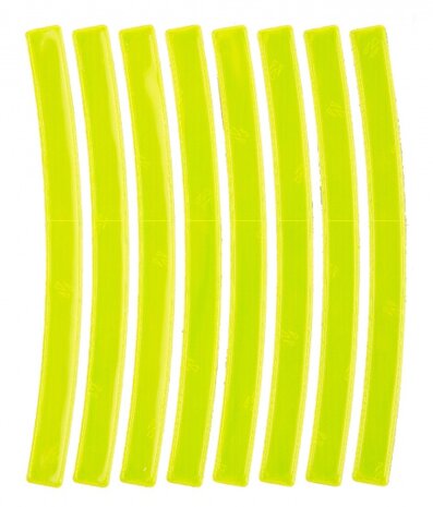 Reflecterende Stickers Wit + Geel 16 Stuks