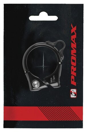 Zadelpenklem met kabelhouder 34,9 mm zwart