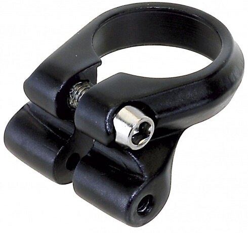 Zadelpenklem met bagagedrager Fixation 28,6 mm zwart