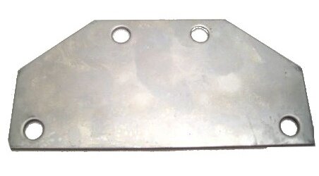 Adapter plaatje achterlicht 95 x 45 mm RVS grijs