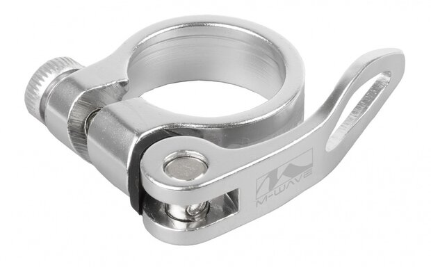 Zadelpenklem Clampy-QR 31,8 mm aluminium zilver