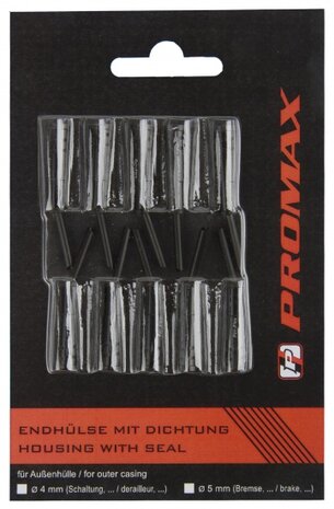 kabelhoedje voor derailleurkabel 5 mm zwart 10 stuks