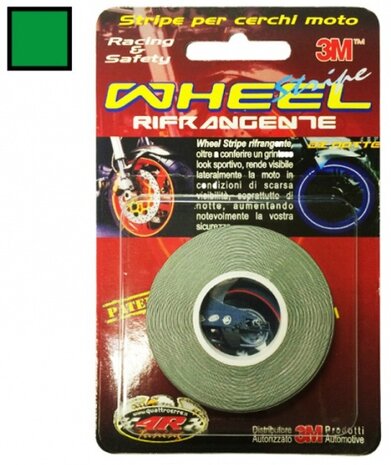 Wiel reflectietape 5 mm x 6 m groen