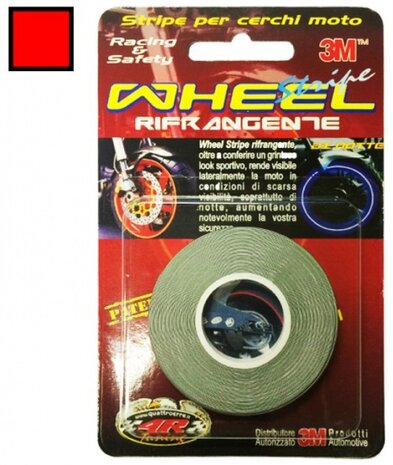 Wiel reflectietape 5 mm x 6 m rood