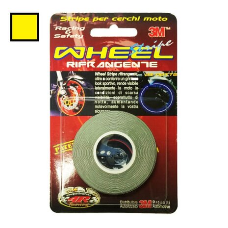 Wiel reflectietape 5 mm x 6 m geel