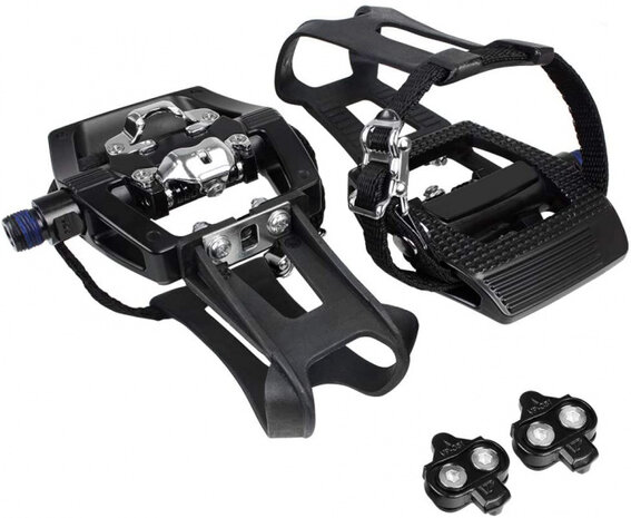 klikpedalen look/SPD/toeclips 9/16 Inch set zilver