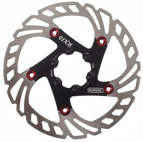 remschijf 160 mm 6 gaats staal zilver/zwart