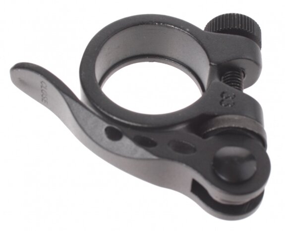 zadelklempen met snelspanner 31,8 mm aluminium mat zwart