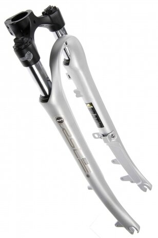 voorvork Urban verend 28 inch 1 1/8-1,5 inch zilver