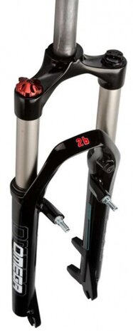 voorvork Omega verend 26 inch ATB 1 1/8 inch zwart