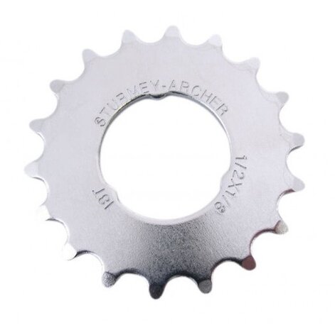 tandwiel opsteek 18T plat zilver
