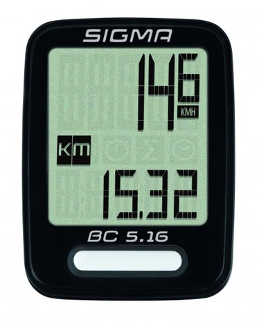 fietscomputer BC 5.16 zwart
