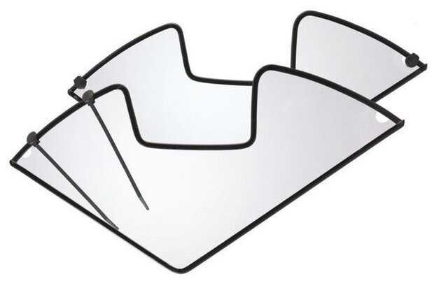 jasbeschermers 28 inch 48 cm transparant/zwart