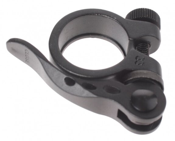 zadelklempen met snelspanner 34,9 mm aluminium zwart