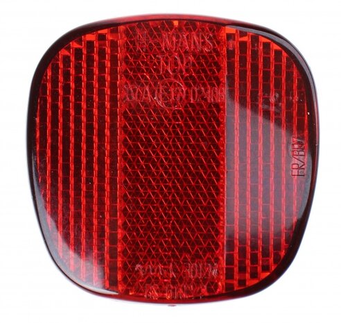 reflector met schroefgat rood per stuk