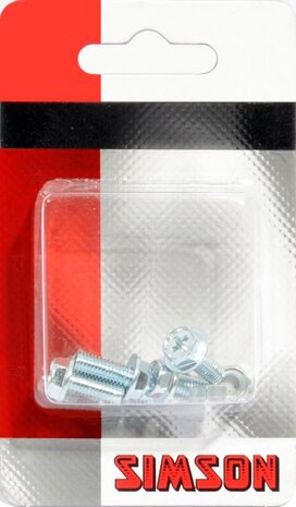 spatbordbouten M5 x 12 mm zilver 5 stuks