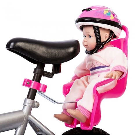 poppen fietszitje roze 20 x 36 x 15 cm