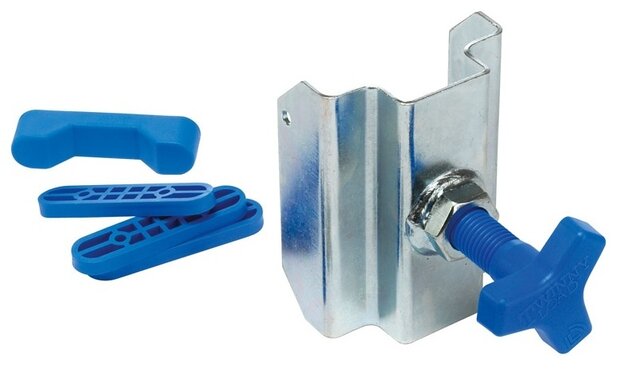 klemstuk aanslagblokjes met sterbout zilver/blauw