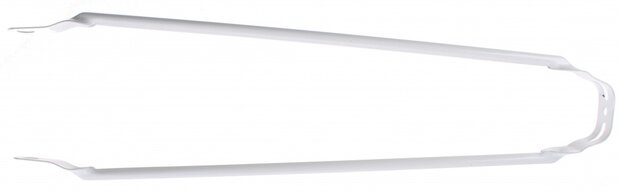 spatbordstang 28 inch staal wit per stuk