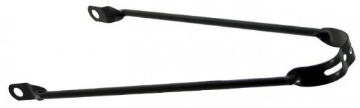 spatbordstang 24 inch staal zwart per stuk