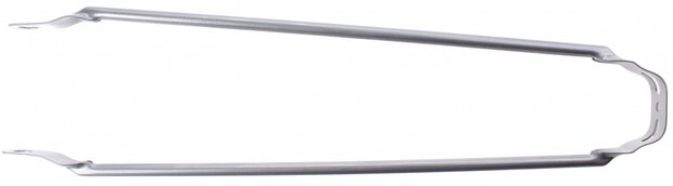 spatbordstang 28 inch staal zilvergijs per stuk