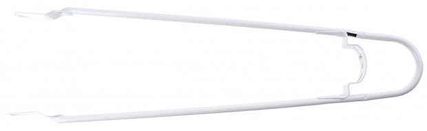 spatbordstang met bumper 28 inch staal wit per stuk