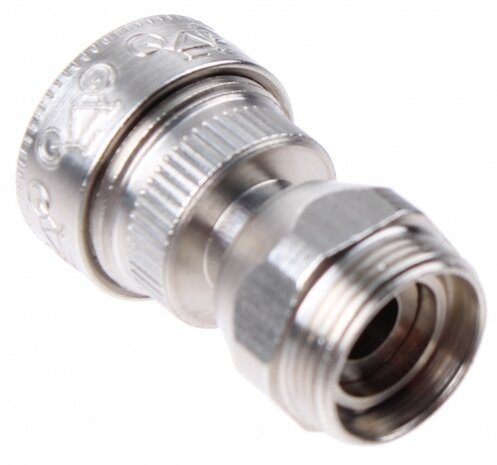 pompnippel HV compressor aluminium zilver