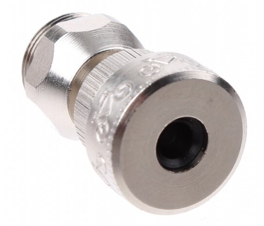pompnippel HV compressor aluminium zilver