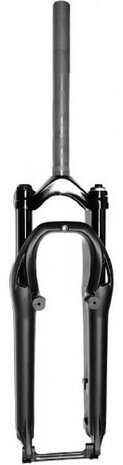 voorvork verend 28 inch ATB/MTB 1 1/8 inch mat zwart
