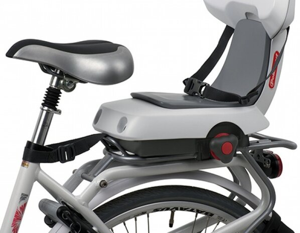 fietszitje achter Guppy wit/grijs