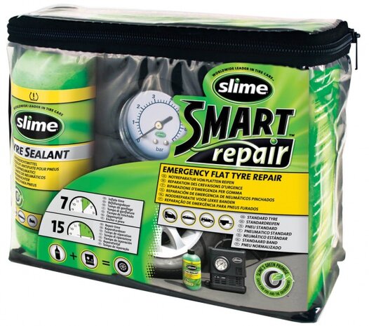 bandenreparatieset Smart Repair zwart/groen 10-delig