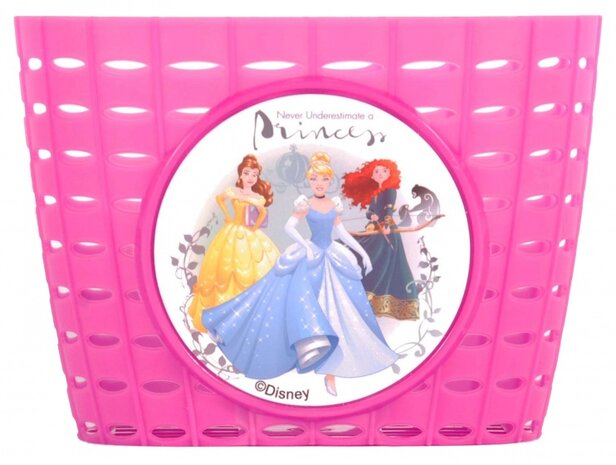 Princess fietsmandje plastic roze