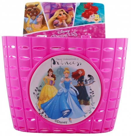 Princess fietsmandje plastic roze
