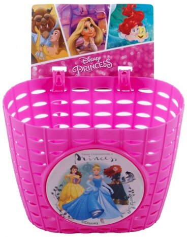 Princess fietsmandje plastic roze