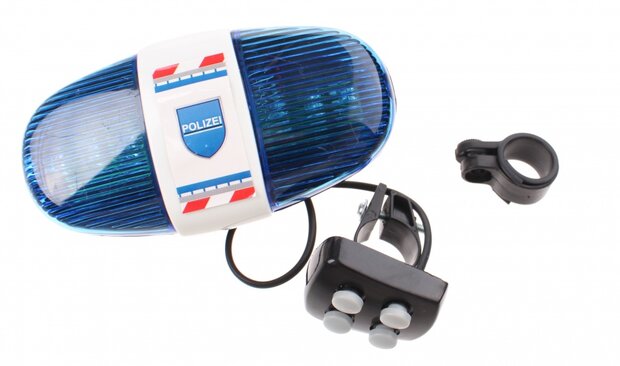fietslicht politie met sirene Duits blauw