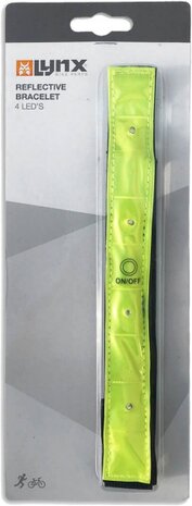 veiligheidsarmband verstelbaar led 44,5 cm geel