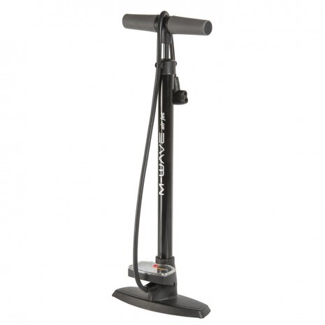 fietspomp met manometer Air Jet staal zwart