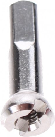 spaaknippels 14G Polyax 16 mm messing zilver 144 stuks