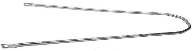 spatbordstang 28 inch staal zilver 34,5 cm