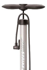 fietspomp met manometer staal 58 cm zilver/zwart