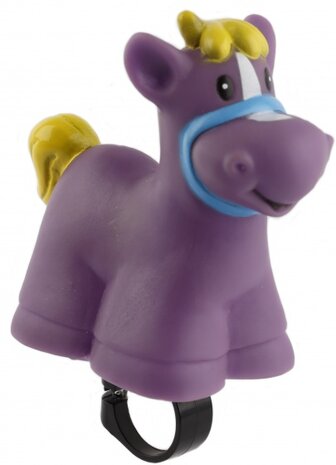 fietstoeter Paard paars 10 cm