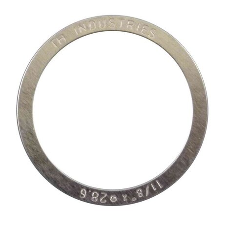 balhoodfdring 1 1/8 inch 0,25 mm staal zilver