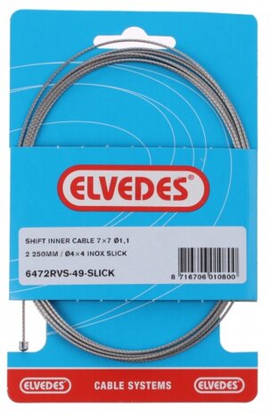 derailleur-binnenkabel slick 1,1 mm zilver 2250 mm