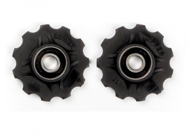derailleurwieltjes 11 tanden 7-11S zwart 2 stuks