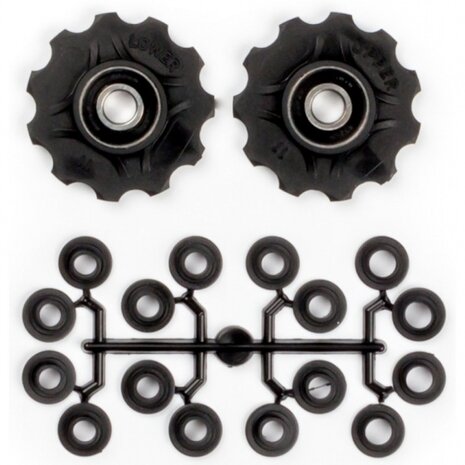 derailleurwieltjes 11 tanden 7-11S zwart 2 stuks